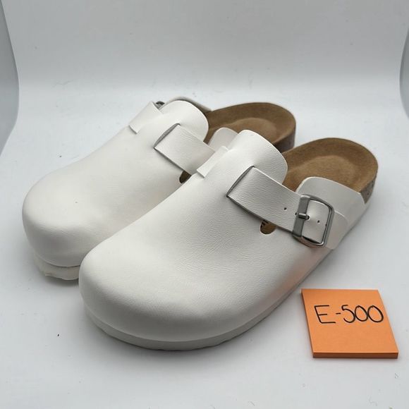 CUSHIONAIRE Womens Clog 6 WHITE - Picture 3 of 7